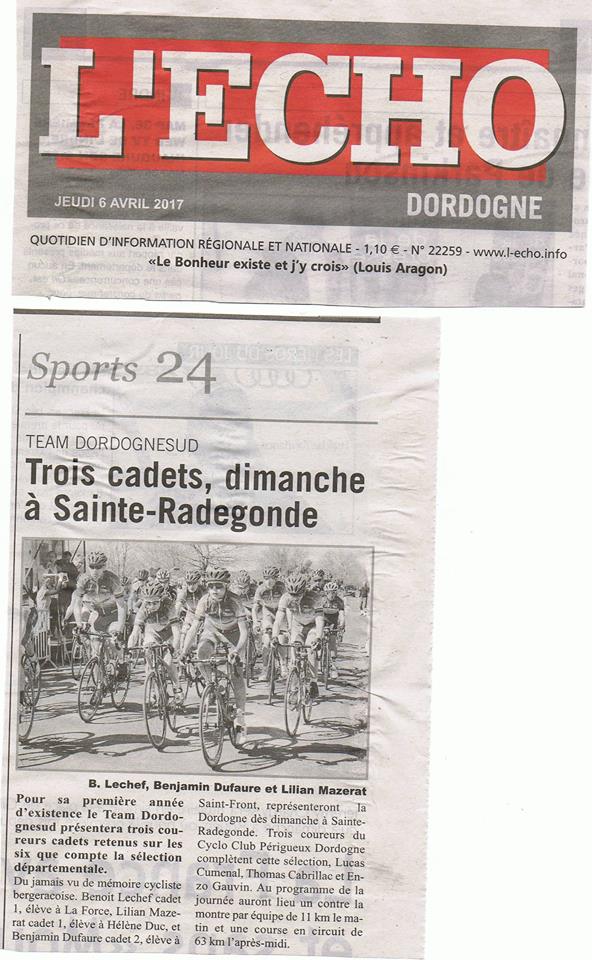 Article l'Echo Sélection